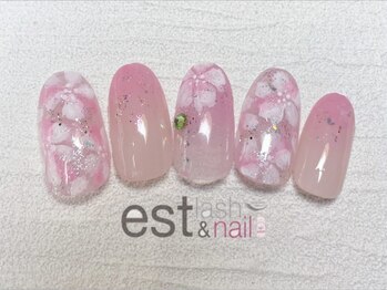 エストラッシュアンドネイル 銀座店(est lash&nail)/サクラピンクネイル