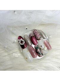 大人ガーリークリスマスネイル