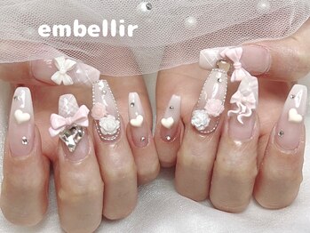 private nail salon embellir【長さだし/持ち込み/フィルイン/韓国ネイル】の写真/《長さ出し持ち込みdesign》映える指先を叶える長さ出しnail◇画像持ち込みも大歓迎♪韓国/ワンホン*