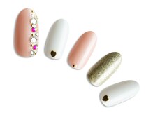 プラスネイル 北千住東口店(PLUS NAIL)/【519】キラキラ×ハート￥7,689