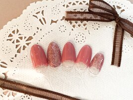 バレンタインネイル