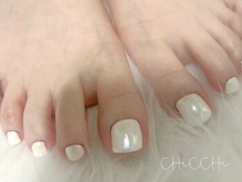 フットネイル◇ホワイトミラー