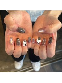 キラキラマグ×ドットネイル