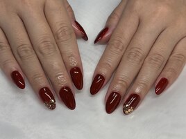 秋ネイル　シンプルデザイン