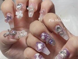 パープル姫ネイル