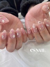 エスネイル 新宿西口店(es NAIL)/ホログラムでお花デザイン