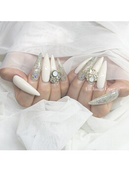 アン ジョーヌドラゴ/【ロングネイル】ホワイトネイル