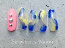 サロンストロベリームーン(Salon Strawberry Moon)/マーブルネイル　￥6980