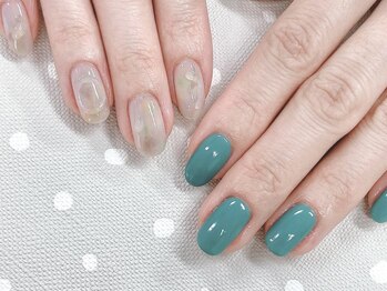 ナチュラルネイル 志木東口店(Natural nail)/ニュアンスグリーン
