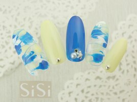 マーブル＆ビジューネイル★