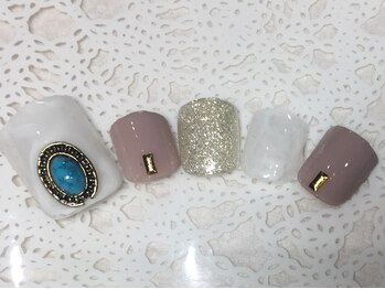 ネイルサロン リリオ(Nail Salon Ririo)/ホワイトマーブルネイル