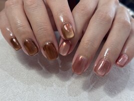 ブラウン系マグネット×パウダー