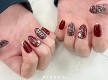 ビアンカ ネイルサロン 大宮店(Bianca)/ボルドー×ツイード
