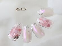 グラティフィー 梅田店(gratify)/トレンド♪チーク×ハートネイル