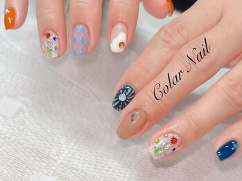 コラールネイル 本町(Colar Nail)/カラフル個性◆