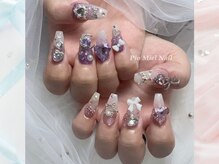 ピオミエルネイル 新宿(pio miel nail)/パープル姫ネイル