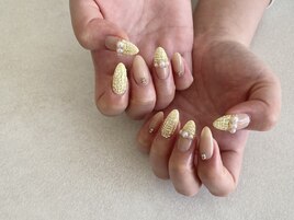 春のツイードネイル