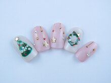 まつげアンドネイル ディアマンローズ(DIAMANT ROSE)/クリスマスネイル・120分8280円