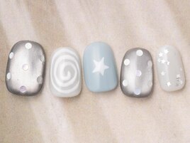 マグネットぐるぐるドット星