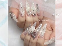ピオミエルネイル 新宿(pio miel nail)/ミルキーホワイト×ロングネイル