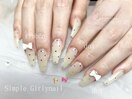 ドット×リボンネイル