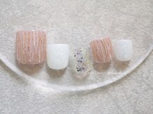 ネイルサロン ブランシュール(Nail Salon Blancheur)/フット　縦ニュアンス