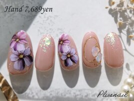 (3387)入学式に♪フラワーネイル
