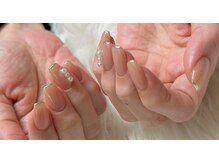ネイルアンドアイラッシュスタジオ シュシュ(chouchou)/ベース有りミラーフレンチパール
