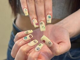 カラフルホロフラワーネイル