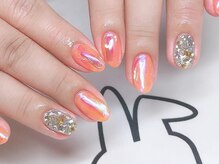 ネイルサロン ラビットフット(Rabbit foot)/うるうるオレンジ6980円