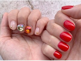 ワンカラー×ビジュー