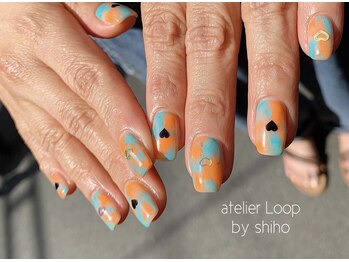 アトリエループ(atelier Loop by shiho)/もやもやハートネイル