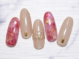 赤べっ甲ネイル