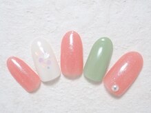 シックネイル(CHIC nail)/春カラー さくらホロ