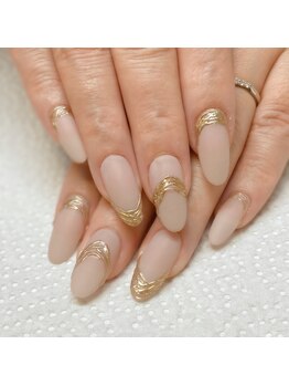 ホクレア(Hokule'a)/マットベージュ×ゴールド