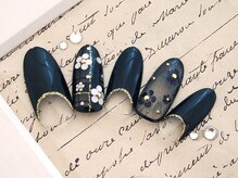 ネイルサロンフォーユー(for u)/シースルー×ホロ花￥8980