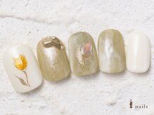 アイネイルズ 横浜WEST店(I-nails)/手描きアートフラワー8480円