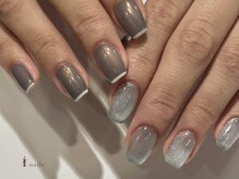 アイネイルズ 吉祥寺店(I nails)/アシメマグネットフレンチミラー