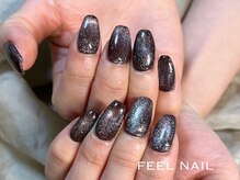フィールネイル 天神橋店(feel nail)/マグネット/ブラック/パラジェル