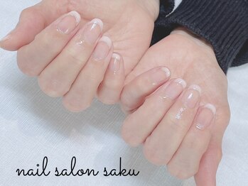 サク(saku)/ピンクフレンチ/ラメライン