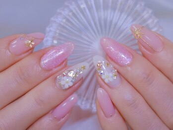 幻之花ネイルの写真/【やり放題¥12980】雑誌/SNSで話題のデザインも◎カラー×パーツを組合せて貴方だけの理想の指先を楽しんで