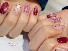 ネイルサロンクロエ (Nail Salon CHROE)/ガーリーツイードネイル