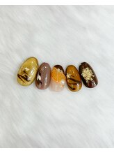 キュント(Qun’t)/ショコラオランジェットネイル