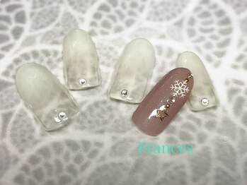 フランセス(Frances)/雪の結晶ネイル