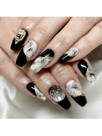 ブラック&大理石☆