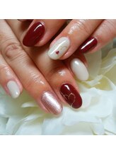 コーラル(CORAL)/オーダーバレンタインネイル