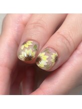 ネイルズクミ(NAILS KUMI)/夏はやっぱりひまわりも可愛い！