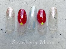 サロンストロベリームーン(Salon Strawberry Moon)/いちごクリアネイル　￥6980