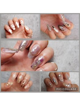ネイル フライガール(nail FLY GIRL)の写真/【仕上がりで差が出る圧倒的なデザイン】絶妙なニュアンスアート/繊細なアートが得意◎モチの良さも抜群★