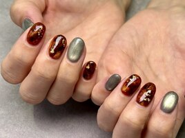 秋★べっ甲ネイル